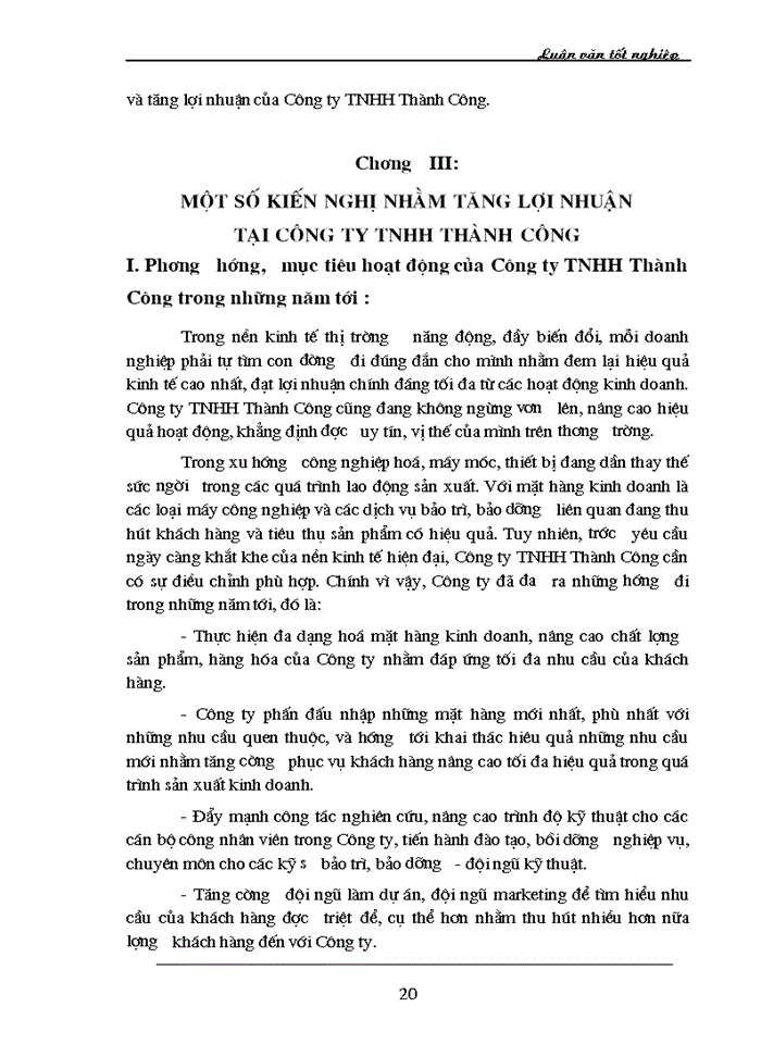 image for page Lợi nhuận và một số giải pháp chủ yếu tăng lợi nhuận tại Công ty TNHH Thành Công