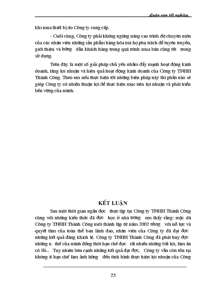 image for page Lợi nhuận và một số giải pháp chủ yếu tăng lợi nhuận tại Công ty TNHH Thành Công