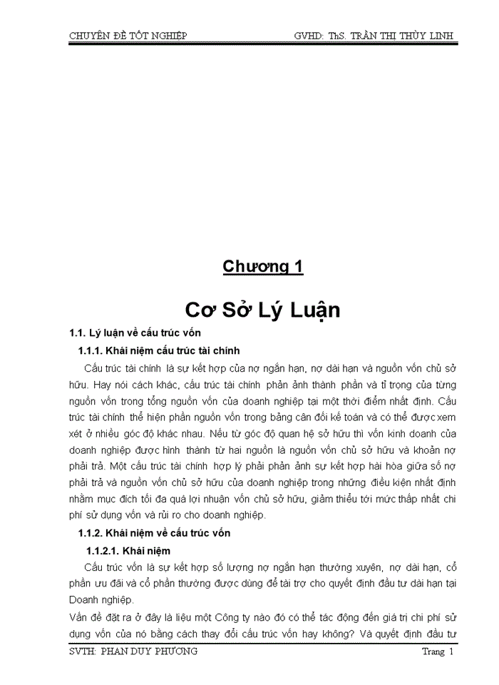 image for page Cấu trúc vốn của doanh nghiệp và hoạch định cấu trúc vốn tối ưu tại công ty cổ phần xây dựng LẬP PHƯƠNG