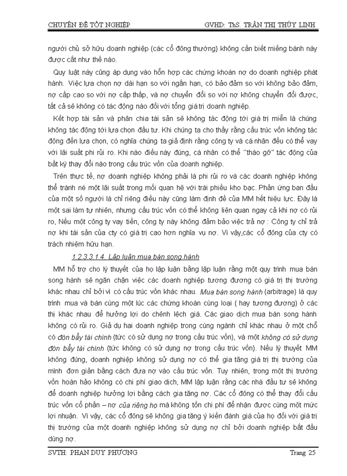 image for page Cấu trúc vốn của doanh nghiệp và hoạch định cấu trúc vốn tối ưu tại công ty cổ phần xây dựng LẬP PHƯƠNG