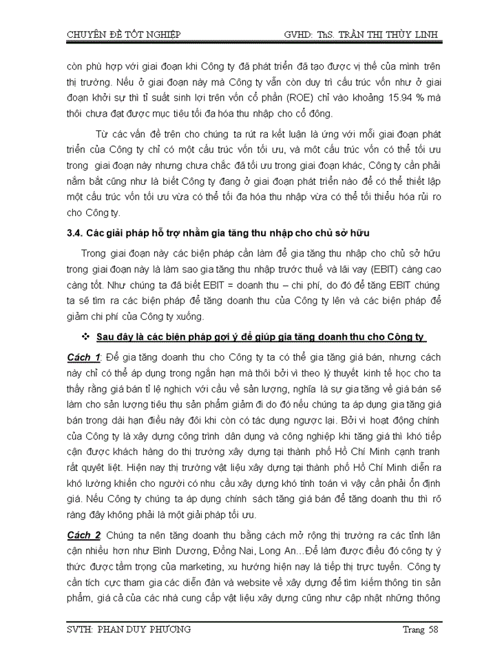 image for page Cấu trúc vốn của doanh nghiệp và hoạch định cấu trúc vốn tối ưu tại công ty cổ phần xây dựng LẬP PHƯƠNG