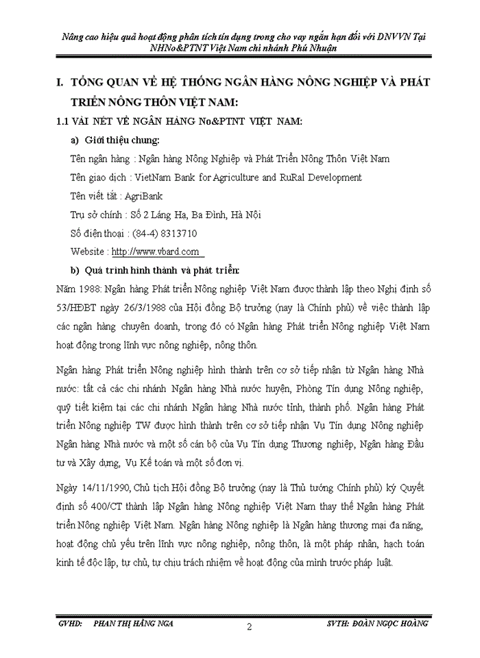 image for page Nâng cao hiệu quả hoạt động phân tích tín dụng trong cho vay ngắn hạn đối với dnvvn tại NHN&PTNT CHI NHÁNH PHÚ NHUẬN