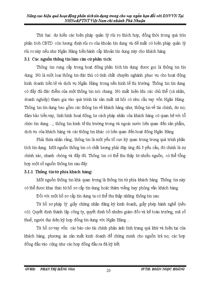 image for page Nâng cao hiệu quả hoạt động phân tích tín dụng trong cho vay ngắn hạn đối với dnvvn tại NHN&PTNT CHI NHÁNH PHÚ NHUẬN
