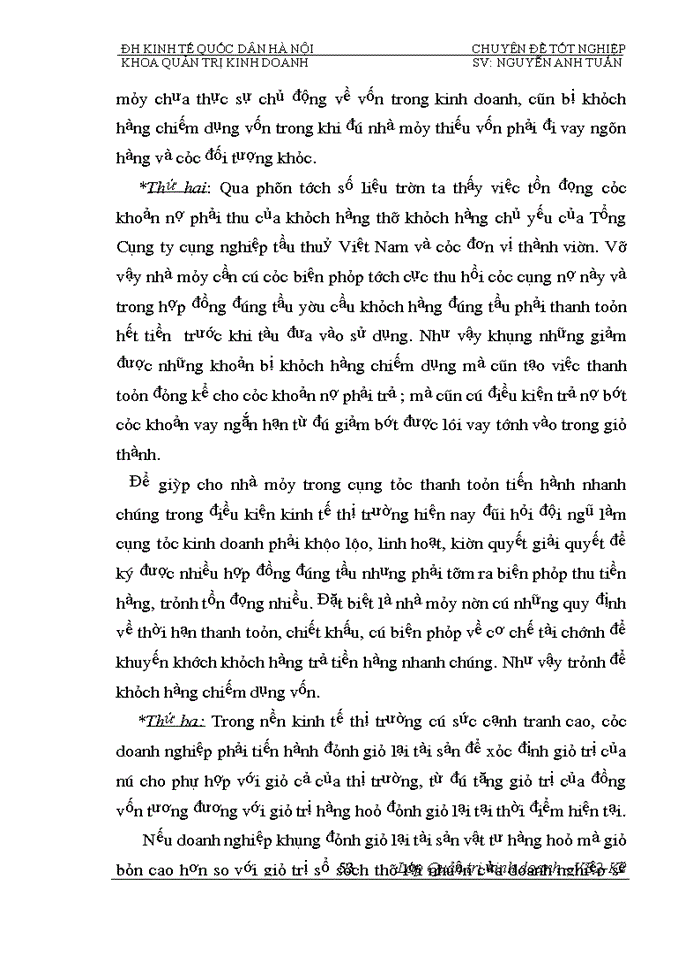 image for page Phân tích  tính hiệu quả sử dụng vốn và biện pháp nâng cao hiệu quả sử dụng vốn của Nhà máy đóng tầu Hạ Long