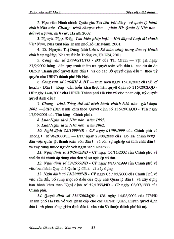 image for page Các giải pháp tăng cường quản lý vốn sự nghiệp có tính chất đầu tư xây dựng đối với các Sở, Ban, Ngành của thành phố Hà nội