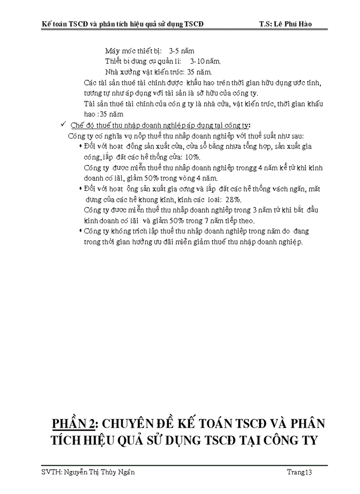 image for page Kế toán TSCĐ và phân tích hiệu quả sử dụng TSCĐ