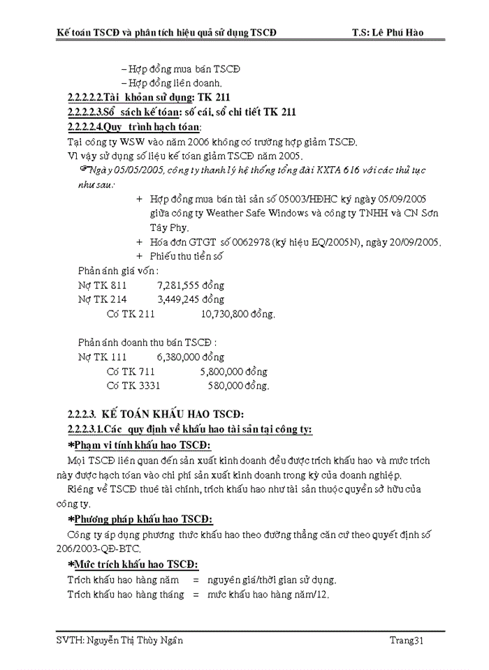 image for page Kế toán TSCĐ và phân tích hiệu quả sử dụng TSCĐ