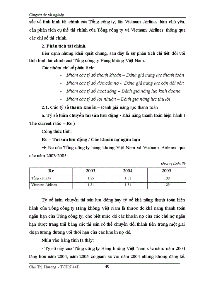 image for page Phân tích tài chính và nâng cao hiệu quả tài chính của Tổng công ty Hàng không Việt Nam