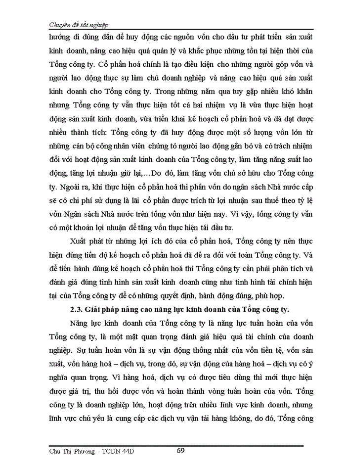 image for page Phân tích tài chính và nâng cao hiệu quả tài chính của Tổng công ty Hàng không Việt Nam