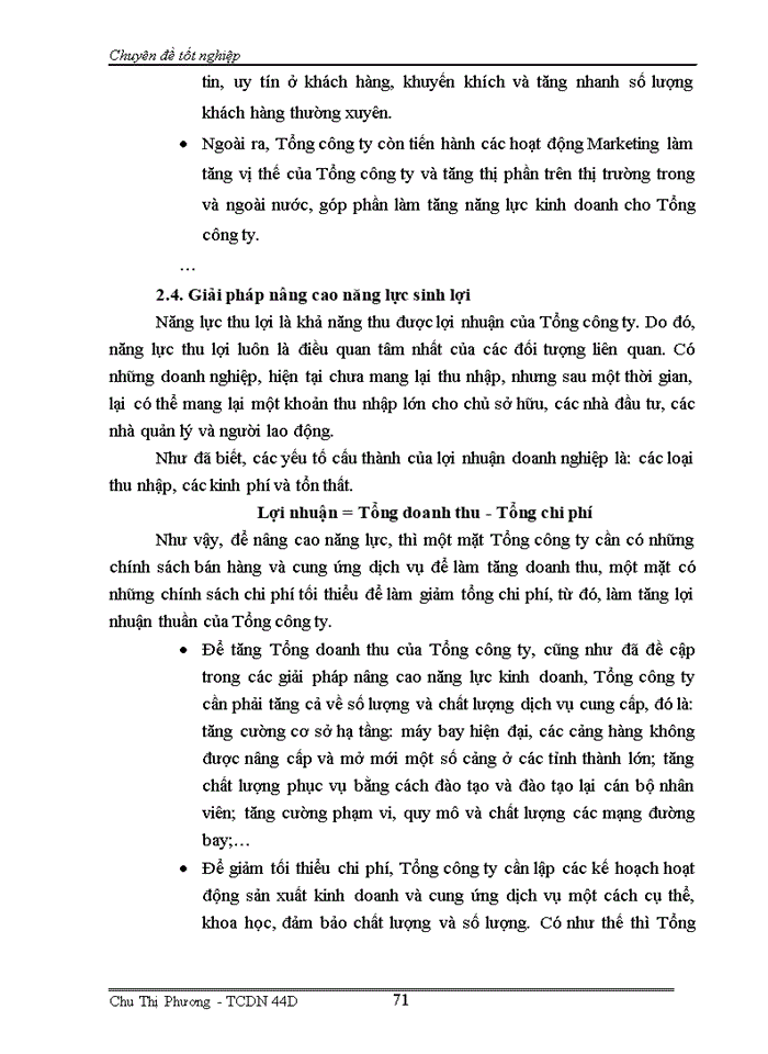 image for page Phân tích tài chính và nâng cao hiệu quả tài chính của Tổng công ty Hàng không Việt Nam