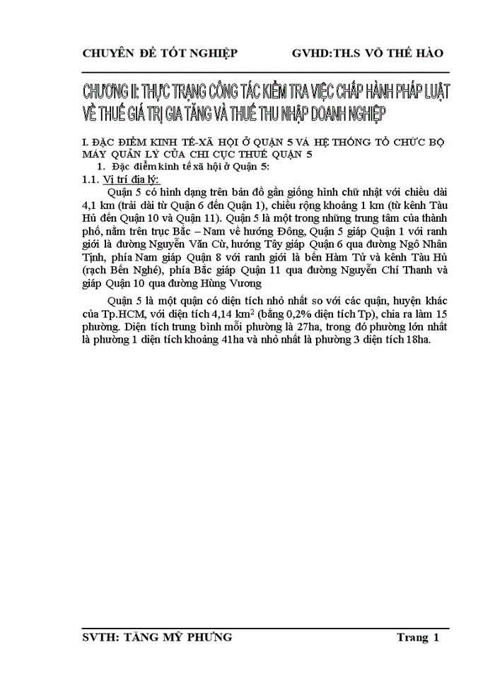 image for page Công tác kiểm tra thuế giá trị gia tăng và thuế thu nhập doanh nghiệp đối với doanh nghiệp ngoài quốc doanh trên địa bàn quận 5 tphcm