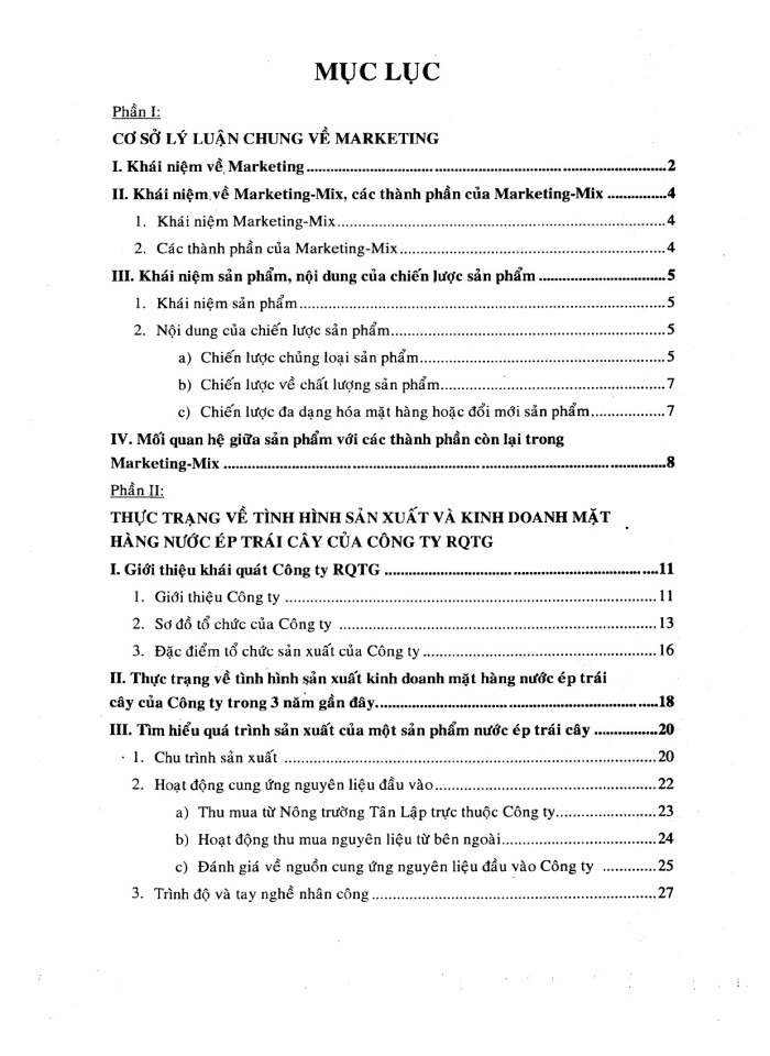 Một số giải pháp nhằm hoàn thiện chiến lược sản phẩm nước ép trái cây ở thị trường