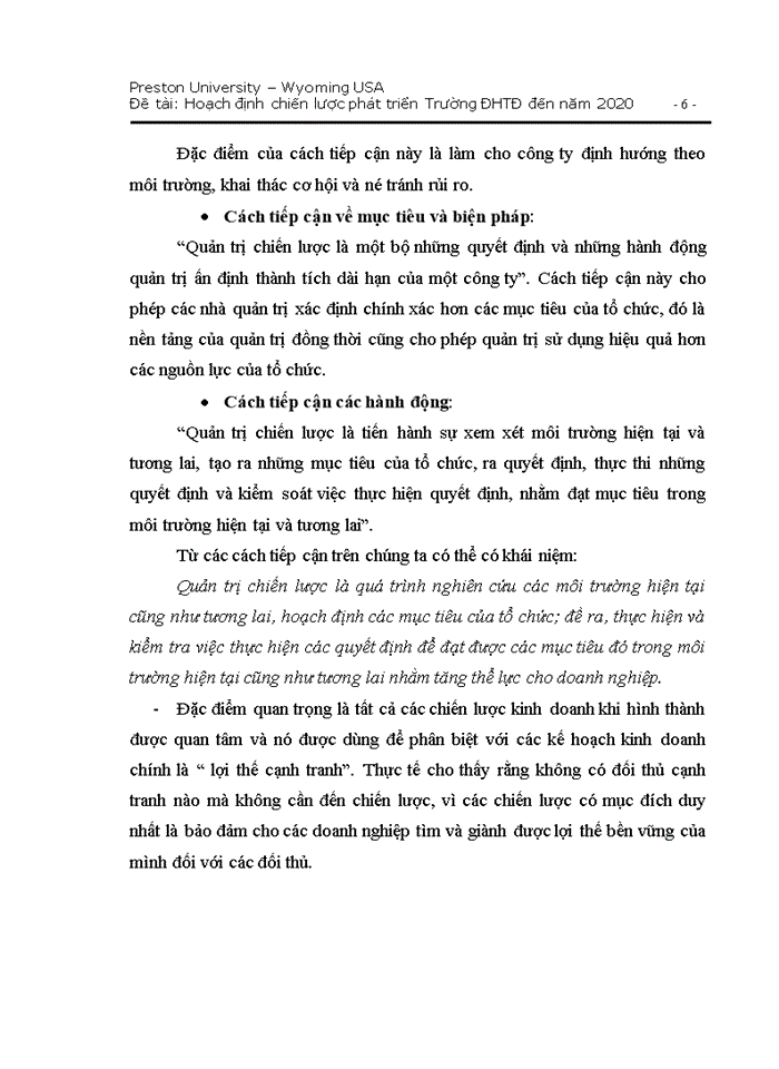 image for page Hoạch định chiến lược pht triển trường đại học ty đơ đến năm 2020