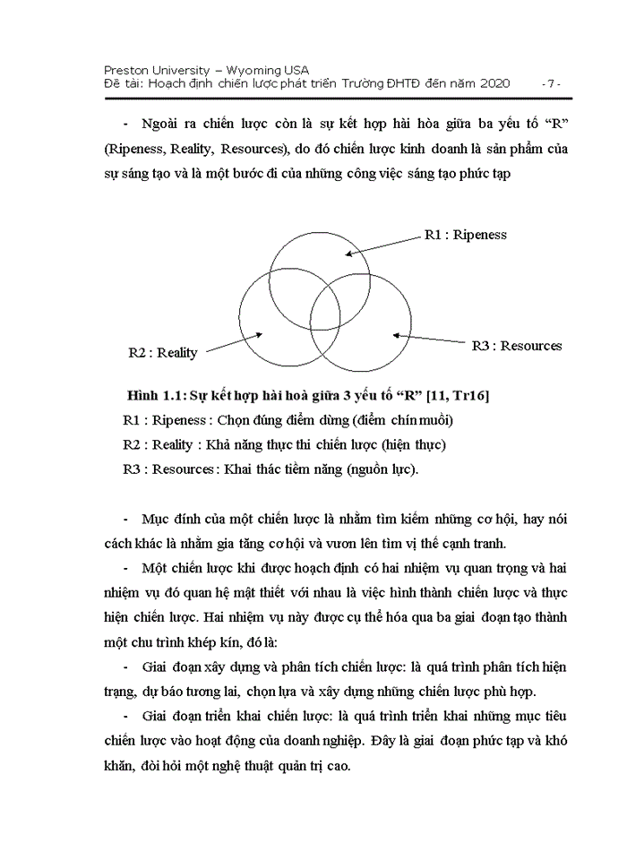 image for page Hoạch định chiến lược pht triển trường đại học ty đơ đến năm 2020