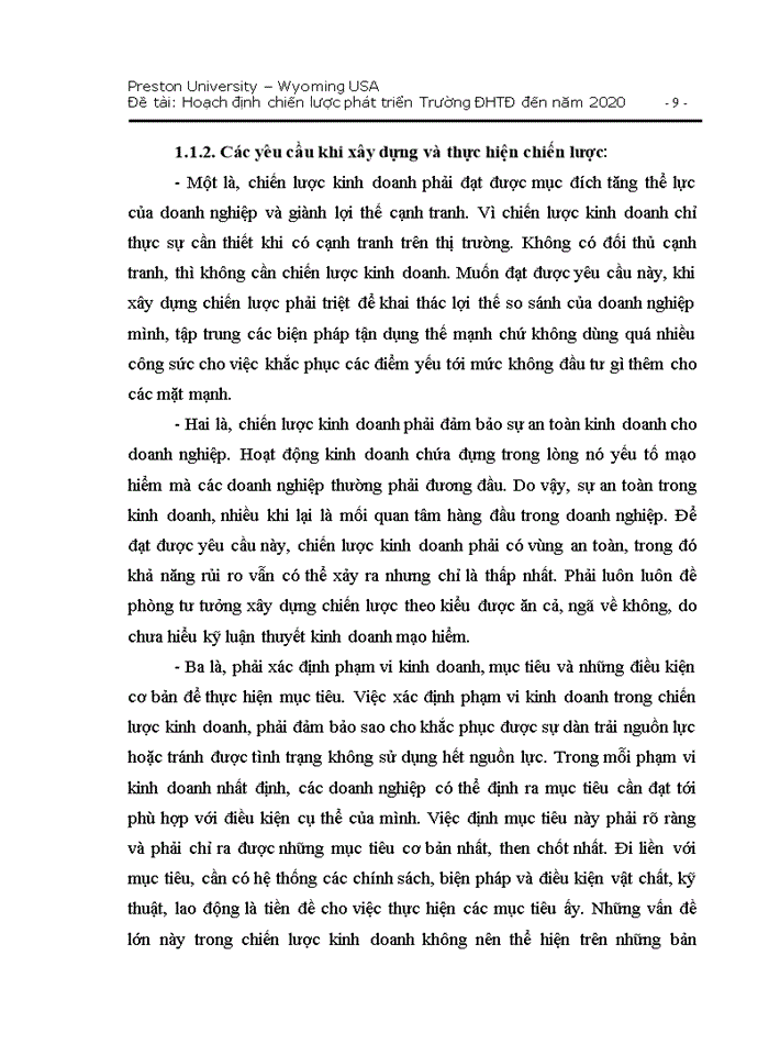 image for page Hoạch định chiến lược pht triển trường đại học ty đơ đến năm 2020