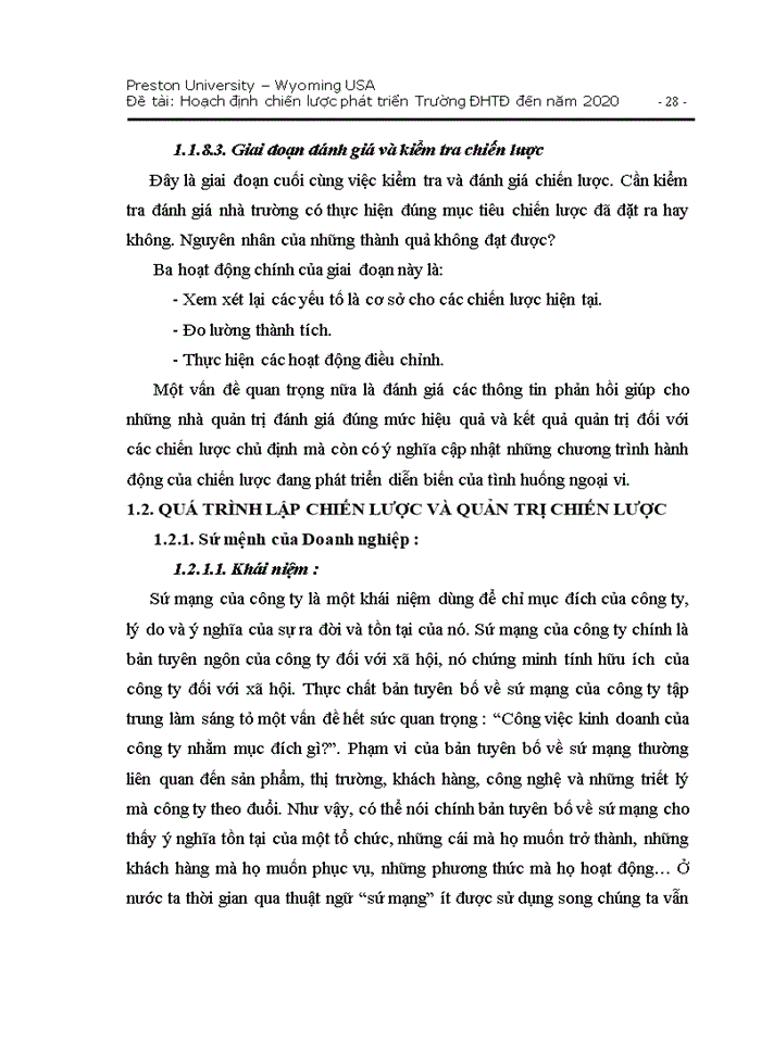 image for page Hoạch định chiến lược pht triển trường đại học ty đơ đến năm 2020