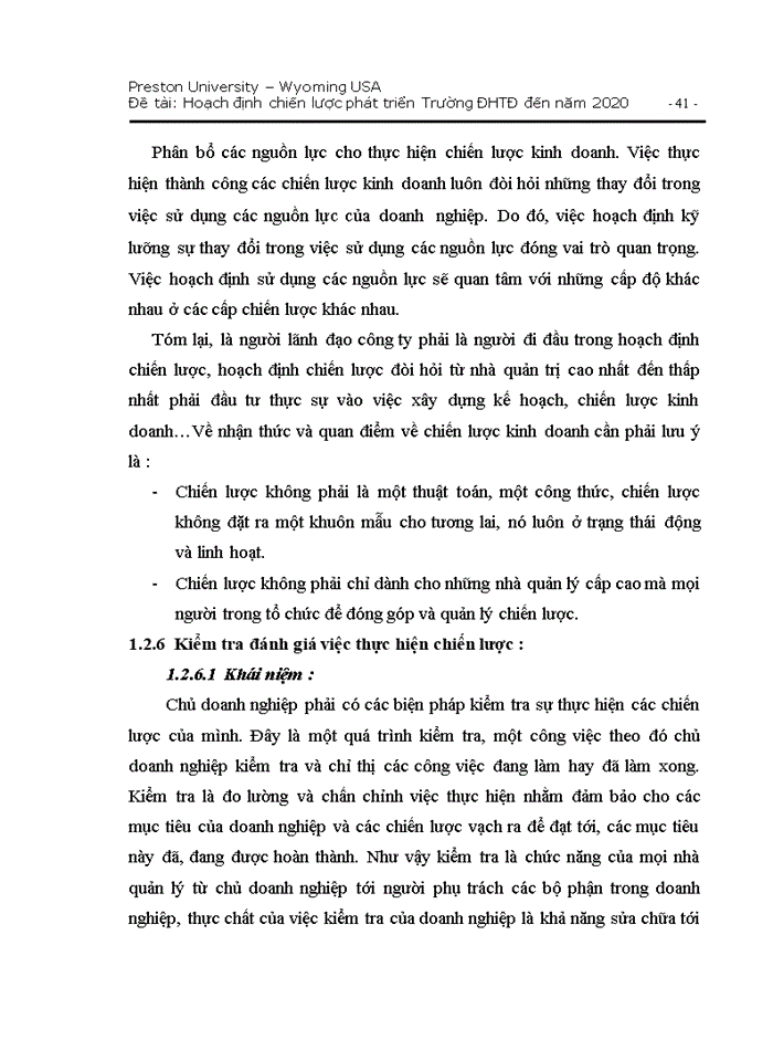 image for page Hoạch định chiến lược pht triển trường đại học ty đơ đến năm 2020