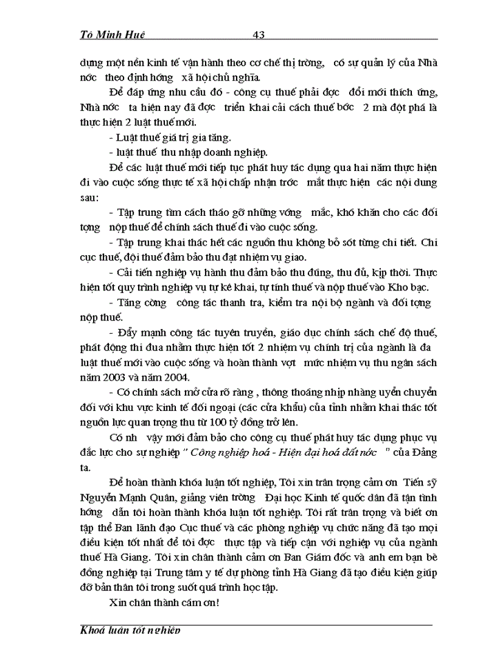 image for page Đổi mới công tác quản lý thu thuế trên địa bàn tỉnh Hà Giang