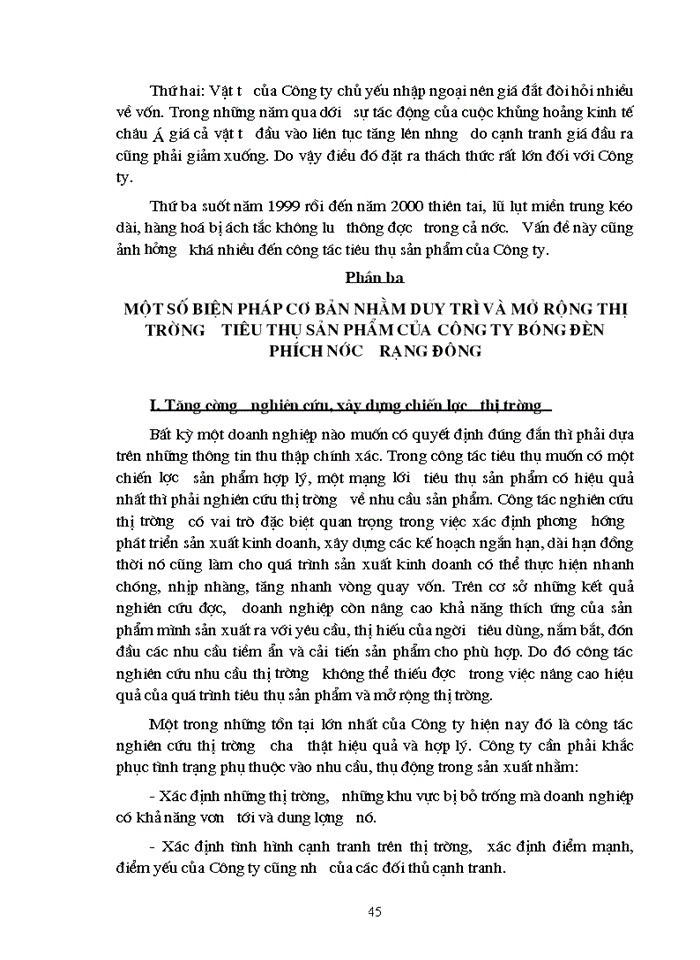 image for page Duy trì và mở rộng thị trường tiêu thụ sản phẩm ở Công ty bóng đèn phích nước Rạng Đông