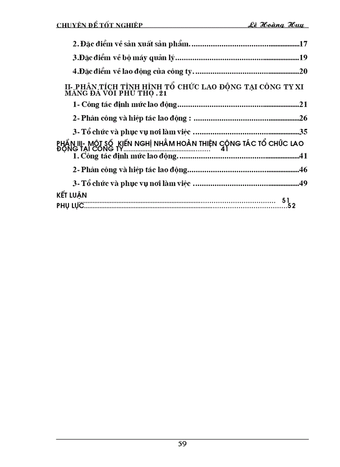 image for page Hoàn thiện công tác tổ chức lao động tại công ty xi măng - đá vôi Phú Thọ
