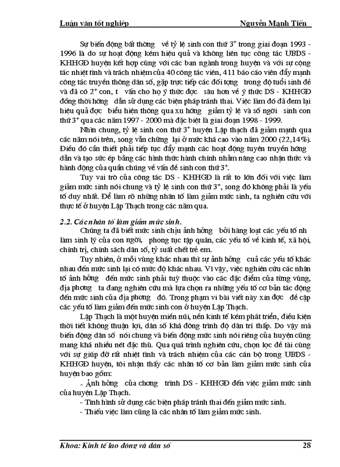 image for page Phân tích biến động dân số, lao động  và việc làm ở huyện Lập Thạch trong giai đoạn hiện nay