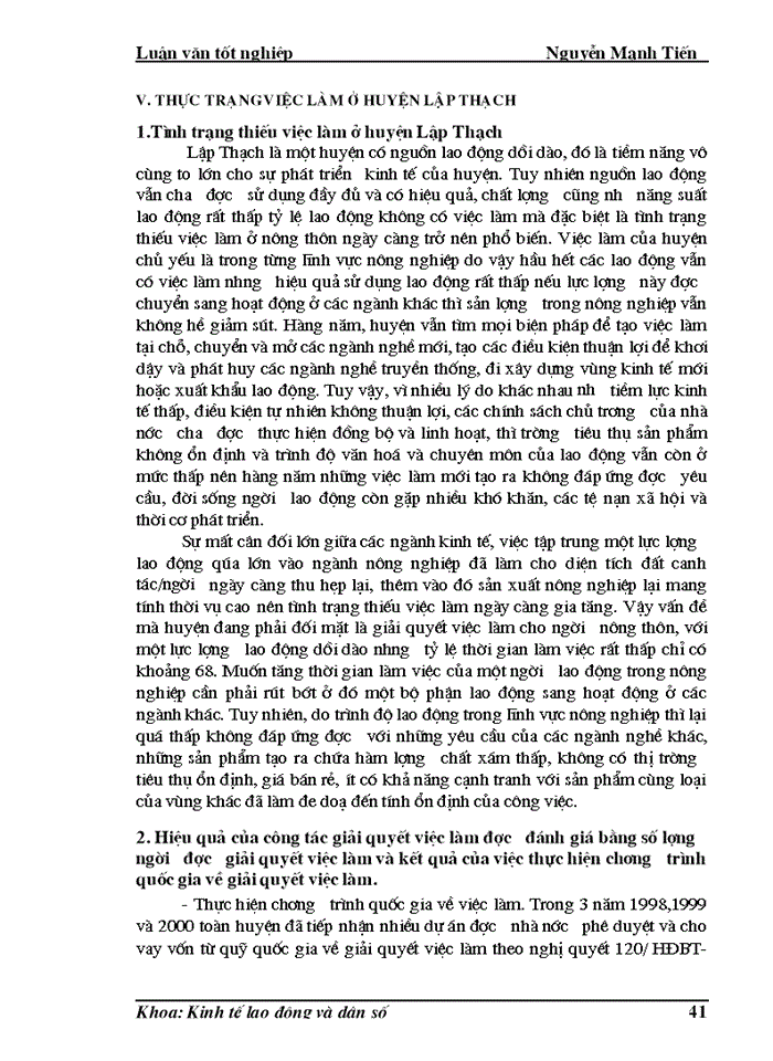 image for page Phân tích biến động dân số, lao động  và việc làm ở huyện Lập Thạch trong giai đoạn hiện nay