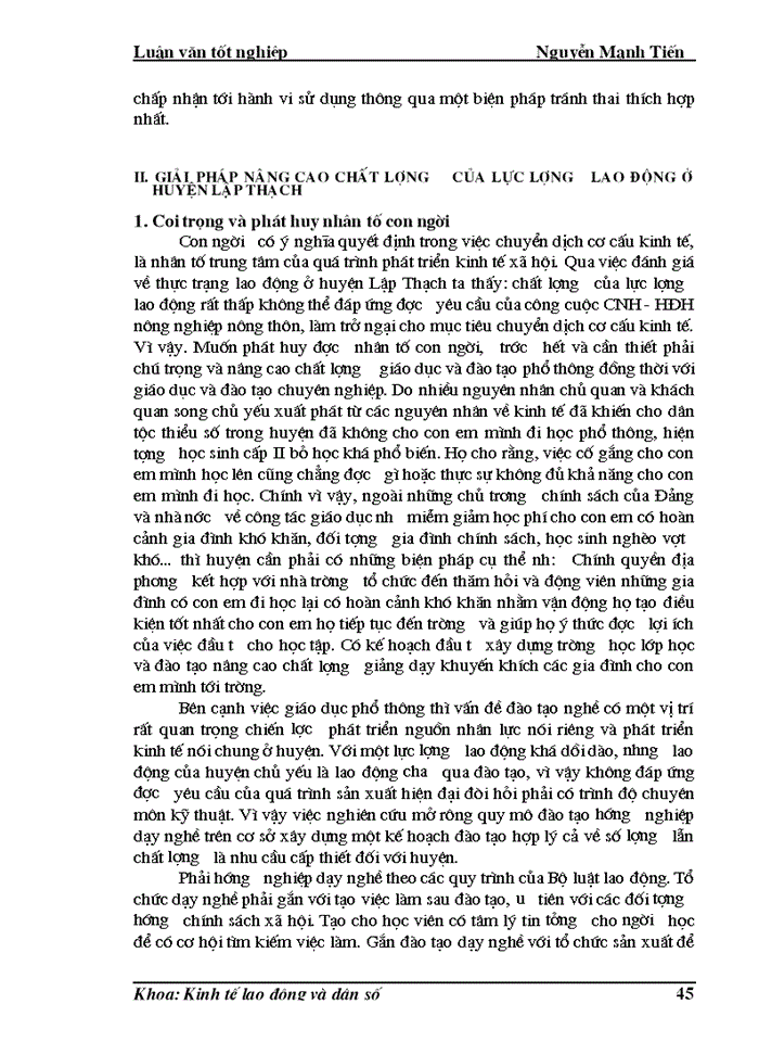 image for page Phân tích biến động dân số, lao động  và việc làm ở huyện Lập Thạch trong giai đoạn hiện nay