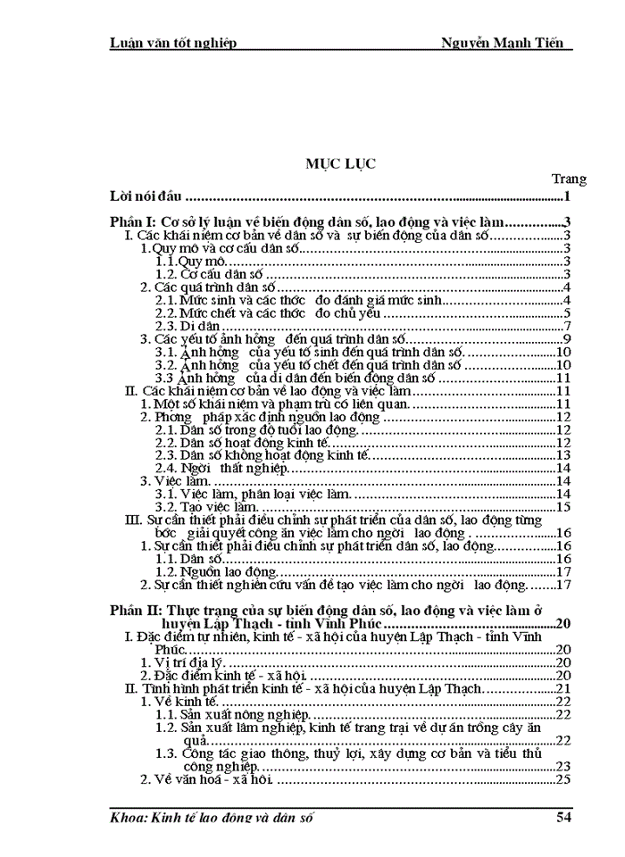 image for page Phân tích biến động dân số, lao động  và việc làm ở huyện Lập Thạch trong giai đoạn hiện nay