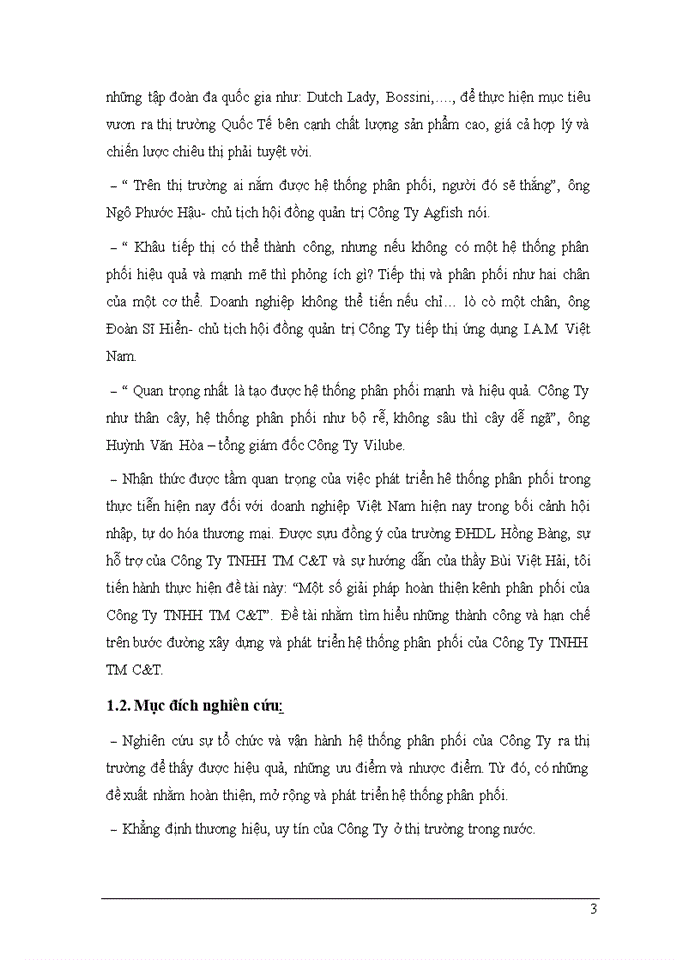 image for page Hoạt động phân phối của Công ty TNHH C&T