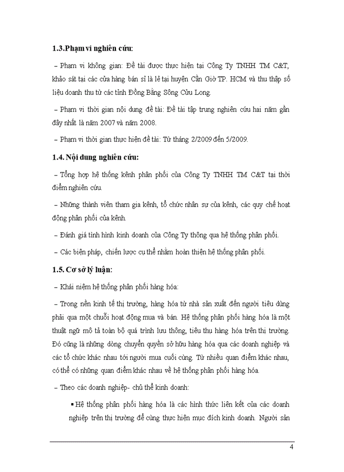 image for page Hoạt động phân phối của Công ty TNHH C&T