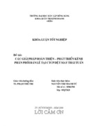 Các giải pháp hoàn thiện – phát triển kênh phân phối bán lẻ tại ctcp dệt may thái tuấn