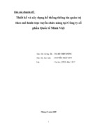 Thiết kế và xây dựng hế thống thông tin quản trị theo mô hình trực tuyến chức năng tại Công ty cổ phần Quốc tế Minh Việt