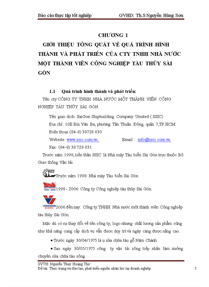 Thực trạng và giải pháp đào tạo, phát triển nguồn nhân lực tại công ty tnhh nhà nước một thành viên công nghiệp tàu thủy sài gòn
