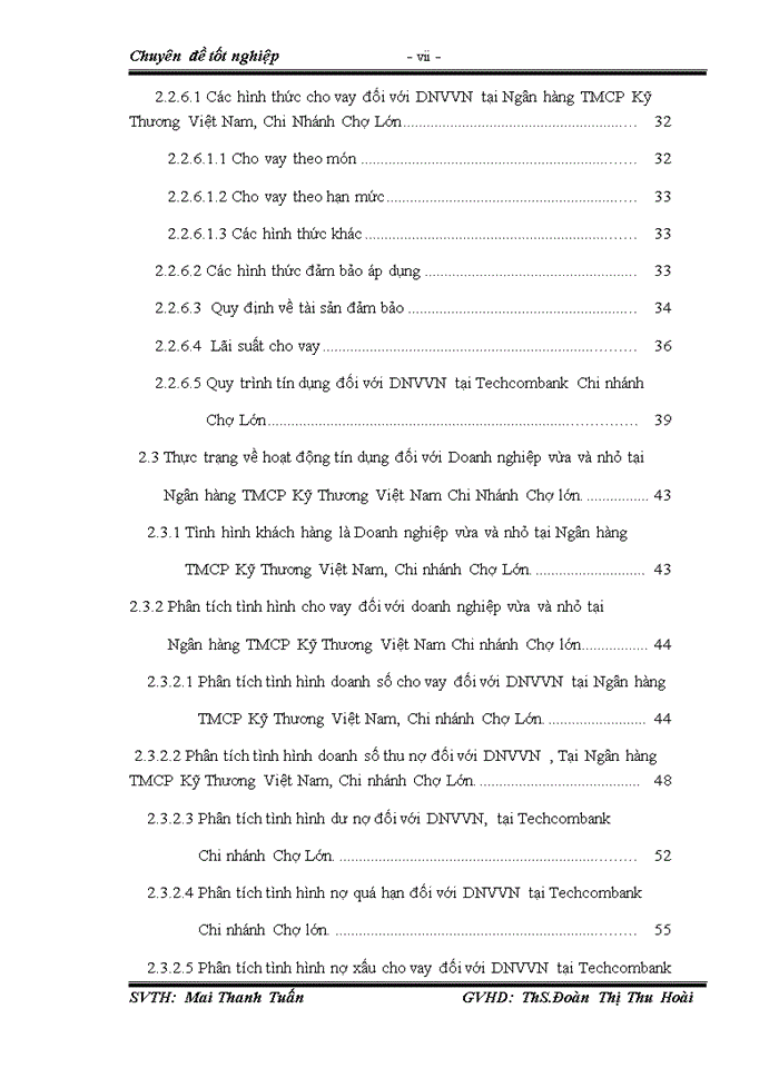 image for page Thực trạng và giải pháp tín dụng đối với doanh nghiệp vừa và nhỏ tại ngân hàng tmcp kỹ thương việt nam,chi nhánh chợ lớn