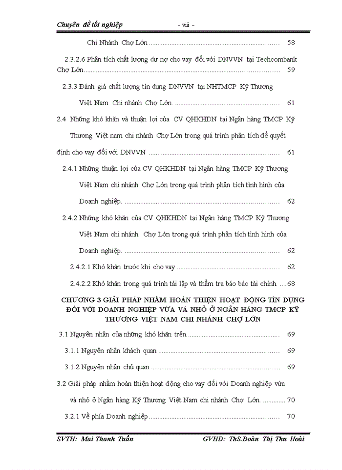 image for page Thực trạng và giải pháp tín dụng đối với doanh nghiệp vừa và nhỏ tại ngân hàng tmcp kỹ thương việt nam,chi nhánh chợ lớn