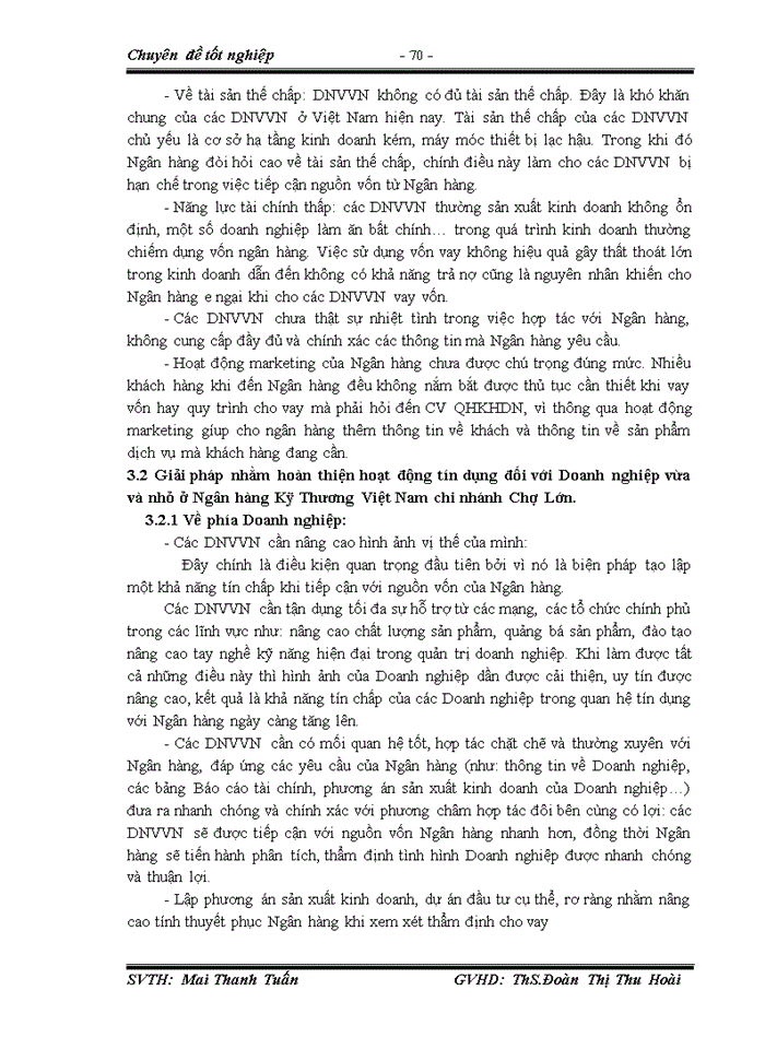 image for page Thực trạng và giải pháp tín dụng đối với doanh nghiệp vừa và nhỏ tại ngân hàng tmcp kỹ thương việt nam,chi nhánh chợ lớn