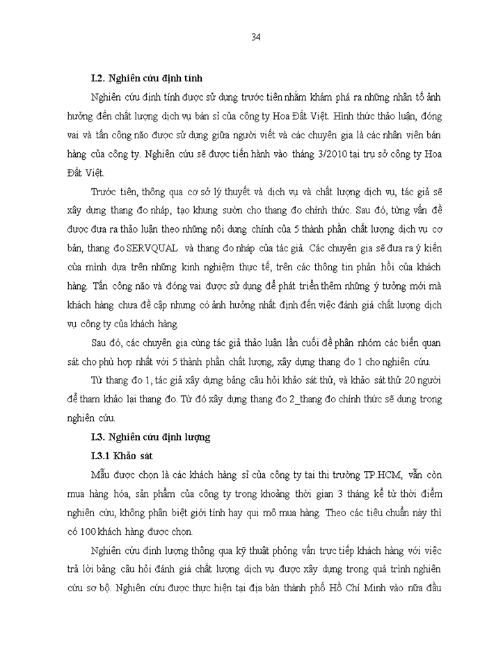 image for page Đánh giá chất lượng dịch vụ bán sỉ của công ty TNHH SX-TM-DV HOA ĐẤT VIỆT theo quan điểm của khách hàng tại khu vực TP.HCM năm 2010