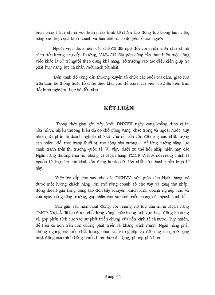 image for page Tình hoạt hoạt động cho vay đối với doanh nghiệp nhỏ và vừa tại ngân hàng thương mại cổ phần việt á- chi nhánh sài gòn