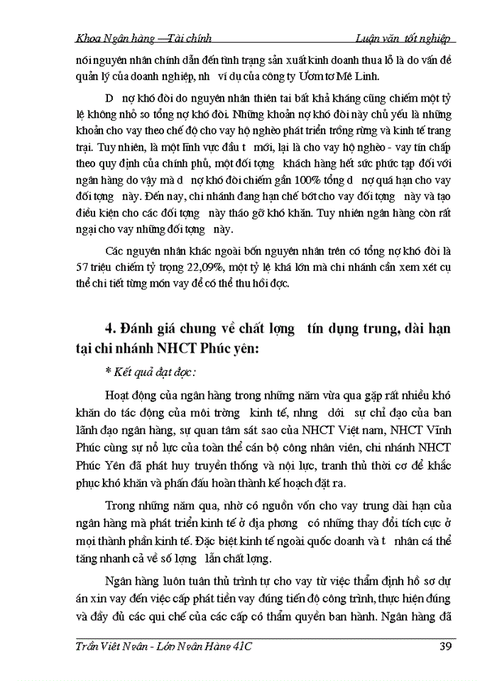 image for page Một số giải pháp nâng cao chất lượng tín dụng trung, dài hạn tại Ngân hàng Công thương Phúc Yên