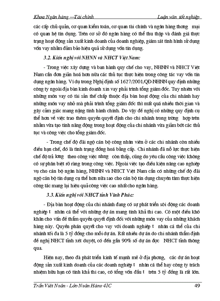 image for page Một số giải pháp nâng cao chất lượng tín dụng trung, dài hạn tại Ngân hàng Công thương Phúc Yên