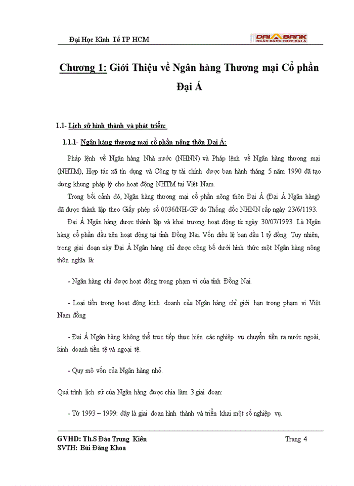 image for page Quy trình tín dụng và rủi ro tín dụng trong hoạt động cho vay tại Ngân Hàng Thương mại Cổ phần Đại Á