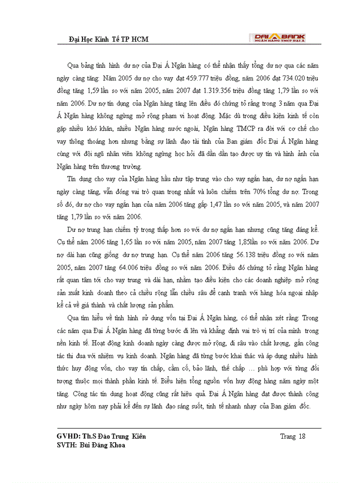 image for page Quy trình tín dụng và rủi ro tín dụng trong hoạt động cho vay tại Ngân Hàng Thương mại Cổ phần Đại Á