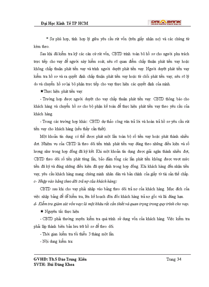 image for page Quy trình tín dụng và rủi ro tín dụng trong hoạt động cho vay tại Ngân Hàng Thương mại Cổ phần Đại Á
