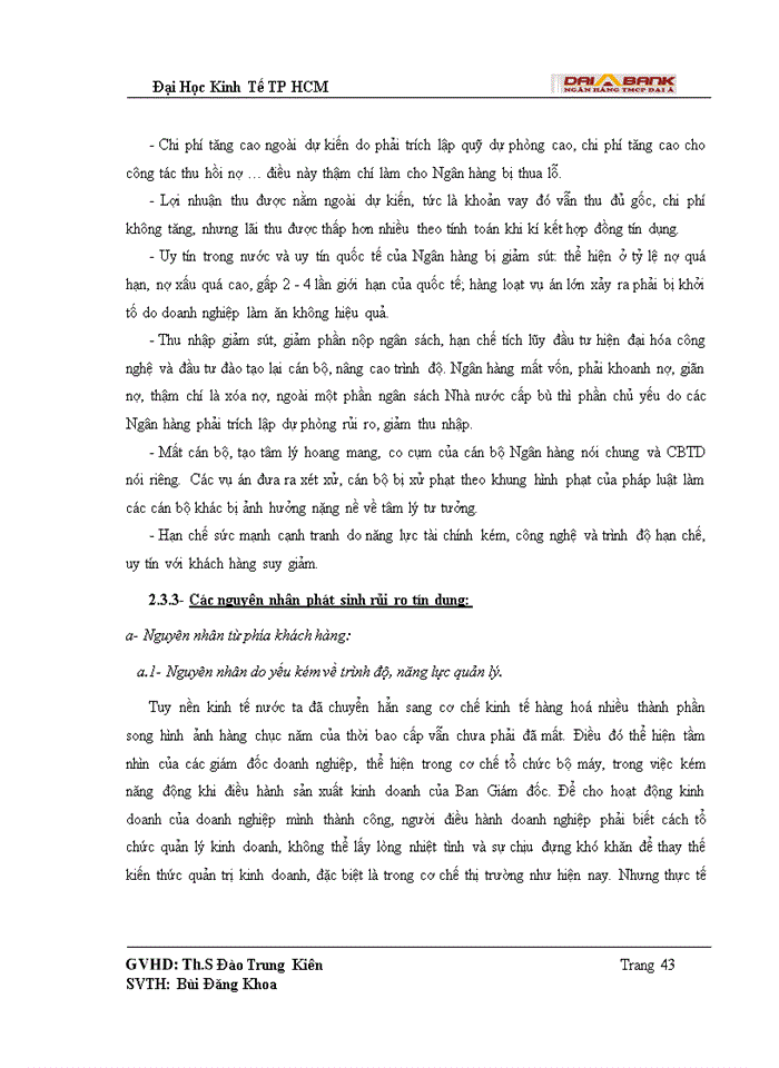 image for page Quy trình tín dụng và rủi ro tín dụng trong hoạt động cho vay tại Ngân Hàng Thương mại Cổ phần Đại Á