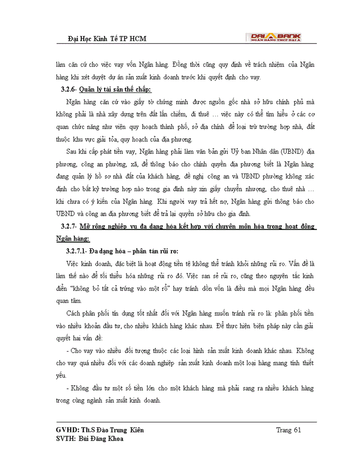 image for page Quy trình tín dụng và rủi ro tín dụng trong hoạt động cho vay tại Ngân Hàng Thương mại Cổ phần Đại Á