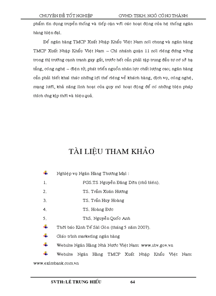 image for page Giải pháp nâng cao hiệu quả hoạt động tín dụng tại ngân hàng TMCP xuất nhập khẩu việt nam - chi nhánh quận 11