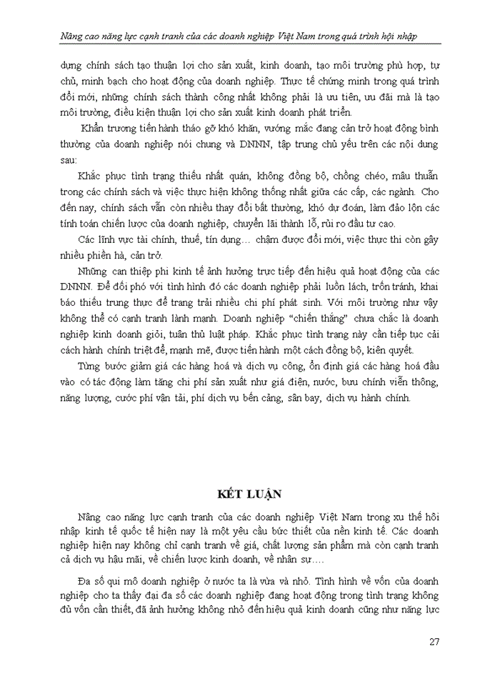 image for page Nâng cao năng lực cạnh tranh của các doanh nghiệp VIỆT NAM trong quá trình hội nhập