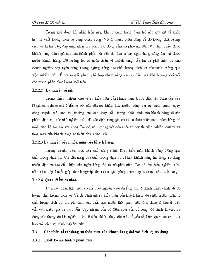 image for page Sự thỏa mãn của khách hàng đối với dịch vụ tín dụng tại ngân hàng TMCP SÀI GÒN ( SCB )