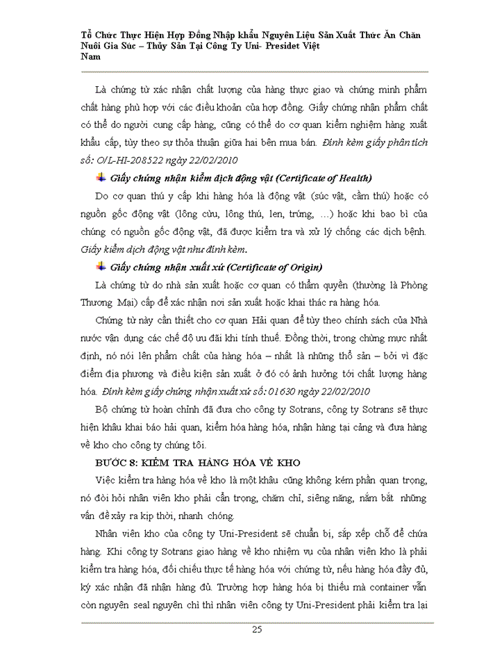 image for page Tổ chức ký kết và thực hiện hợp đồng nhập khẩu nguyên liệu sản xuất thức ăn gia súc – thủy sản tại công ty TNHH Uni-President Việt Nam
