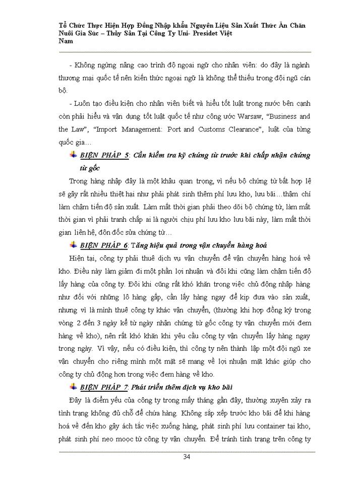 image for page Tổ chức ký kết và thực hiện hợp đồng nhập khẩu nguyên liệu sản xuất thức ăn gia súc – thủy sản tại công ty TNHH Uni-President Việt Nam